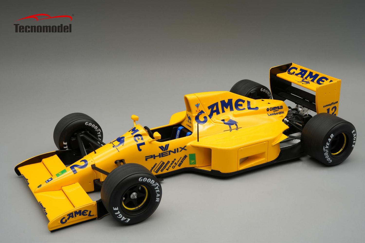 1:18 Tecnomodel - Lotus 102 1990 Lamborghini Engine  USA GP Qualifyng  Driver:  Martin Donnelly ( Raining Tyres)