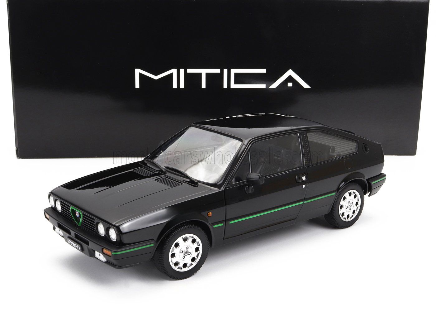 1:18 Mitica Diecast - 1983 Alfa Romeo Sprint 1.5 Quadrifoglio Verde Nero Black