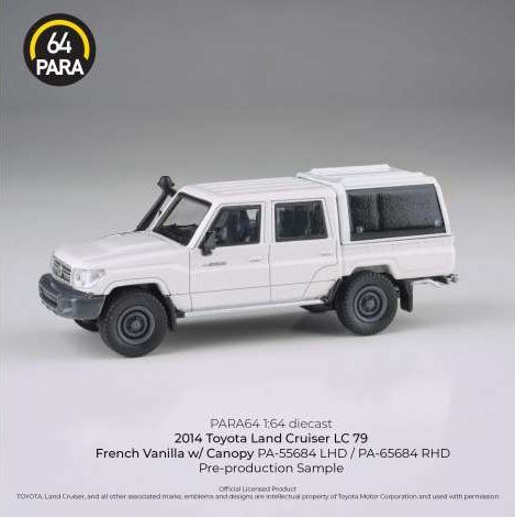 1:64 Para64 - 2024 Toyota Land Cruiser 250 French Vanilla with Canopy RHD
