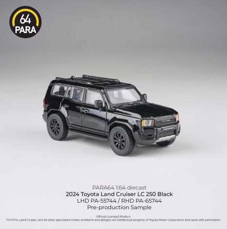 1:64 Para64 - 2024 Toyota Land Cruiser 250 Black LHD 1:64 Para64 - 2024 Toyota Land Cruiser 250 Black LHD