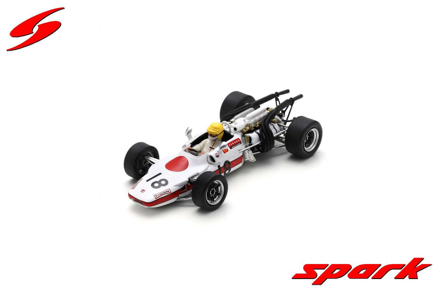 1:43 Spark - Honda RA302 No.18 French GP 1968 Jo Schlesser