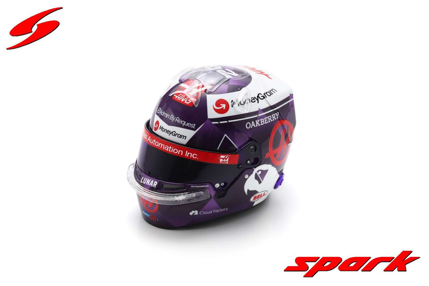 1:5 Spark Helmet - Haas F1 Team - Kevin Magnussen - Monaco GP 2024