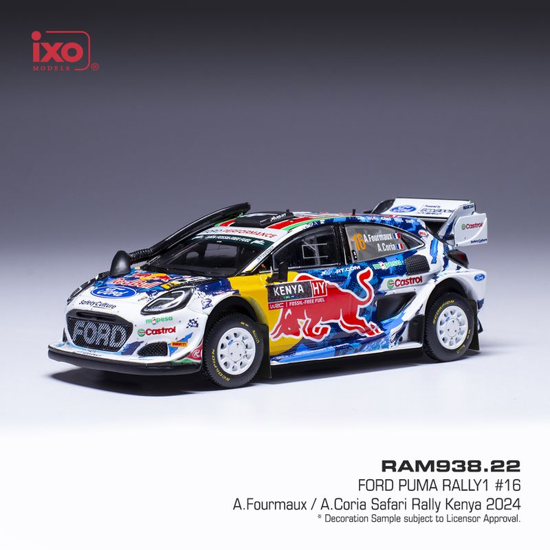 1:43 Ixo - 2024 Ford Puma Rally 1 WRC #16 Safari Rallye Kenia A.Fourmaux A.Coria 1:43 Ixo - 2024 Ford Puma Rally 1 WRC #16 Safari Rallye Kenia A.Fourmaux A.Coria