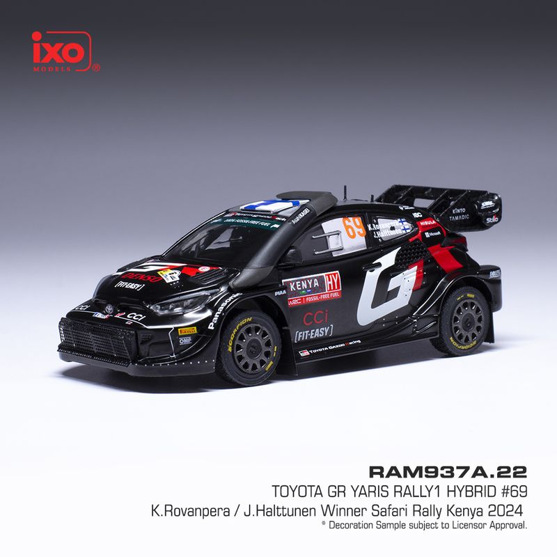 1:43 Ixo - 2024 Toyota Yaris Rally 1 WRC #69 Safari Rallye Kenia K.Rovanperä J.Halttunen 1:43 Ixo - 2024 Toyota Yaris Rally 1 WRC #69 Safari Rallye Kenia K.Rovanperä J.Halttunen
