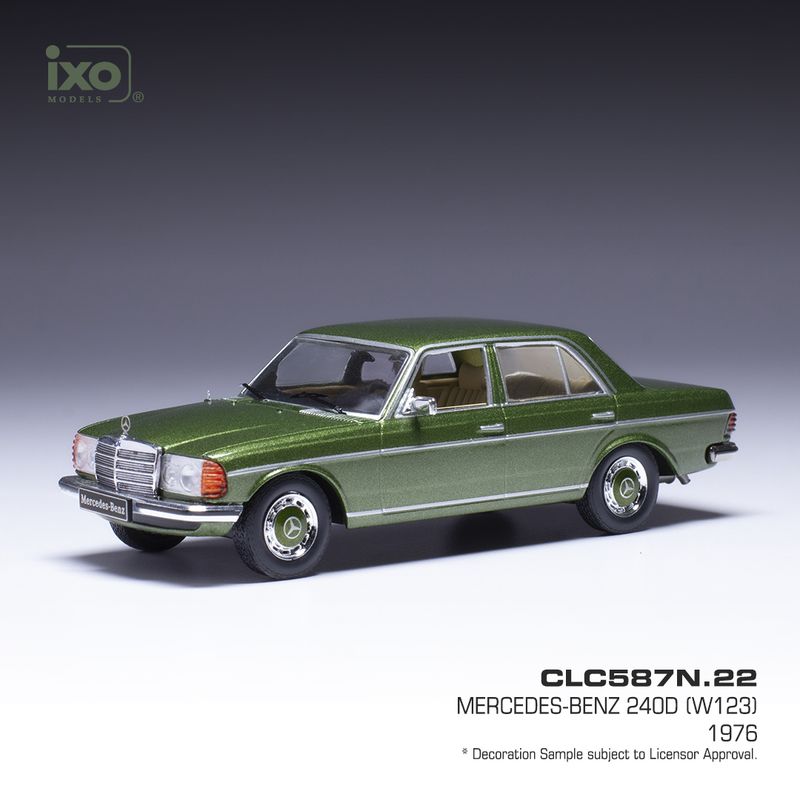 1:43 Ixo - 1976 Mercedes 240D (W123) grün (Metallic) 1:43 Ixo - 1976 Mercedes 240D (W123) grün (Metallic)