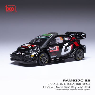 1:43 Ixo - 2024 Toyota Yaris Rally 1 WRC #33 Safari Rallye Kenia E.Evans S.Martin 1:43 Ixo - 2024 Toyota Yaris Rally 1 WRC #33 Safari Rallye Kenia E.Evans S.Martin