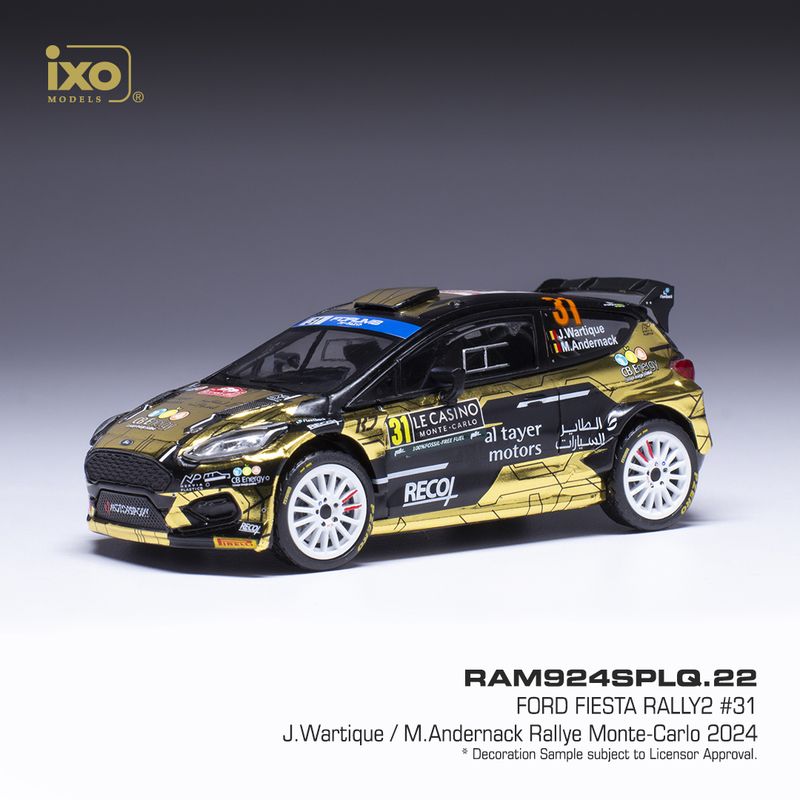 1:43 Ixo - 2024 Ford Fiesta Rally2 WRC #31 Rallye Monte Carlo J.Wartique M.Andrnak 1:43 Ixo - 2024 Ford Fiesta Rally2 WRC #31 Rallye Monte Carlo J.Wartique M.Andrnak