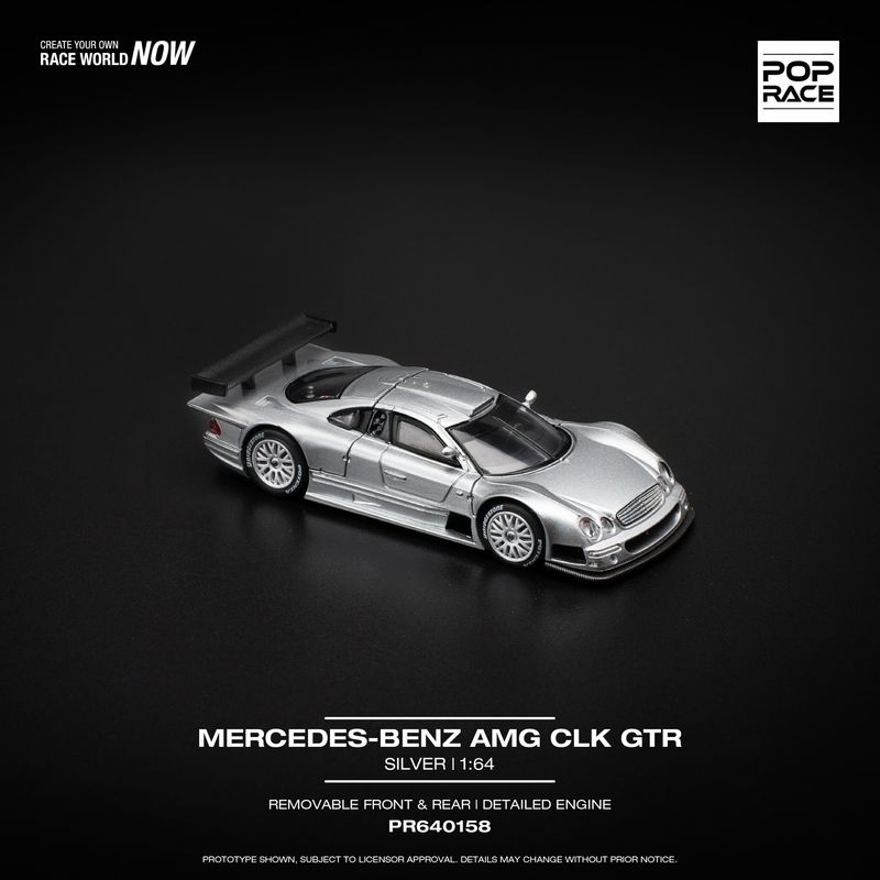 1:64 Pop Race Limited - Mercedes-Benz AMG CLK GTR, silver 1:64 Pop Race Limited - Mercedes-Benz AMG CLK GTR, silver