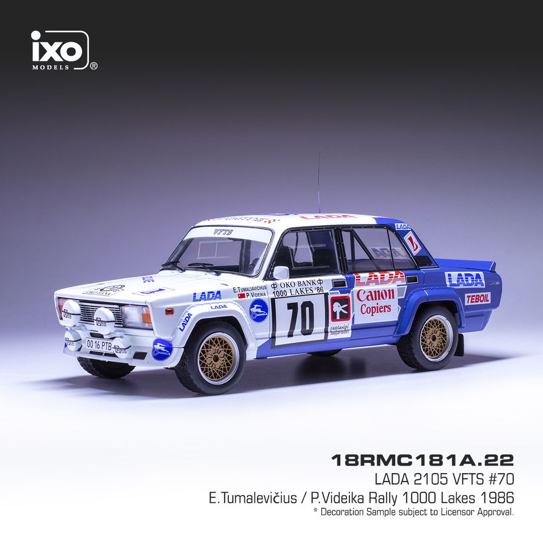 1:18 Ixo - Lada 2105 VFTS, No.70, 1000 Lakes Rallye, E.Tumalevicius/P.Videika, 1986