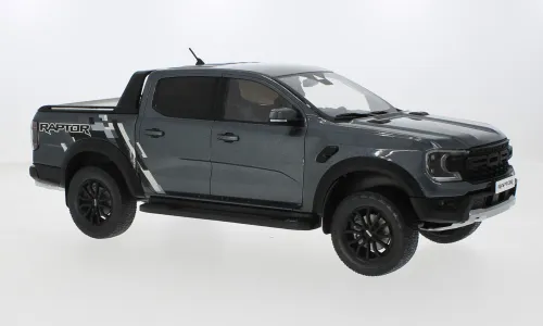 1:18 MCG - Ford Ranger Raptor, metallic-dunkelgrau/Dekor, 2023