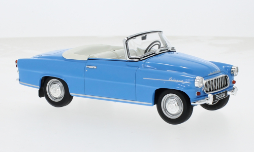 1:24 Whitebox - Skoda Felicia Convertible, light blue, 1959