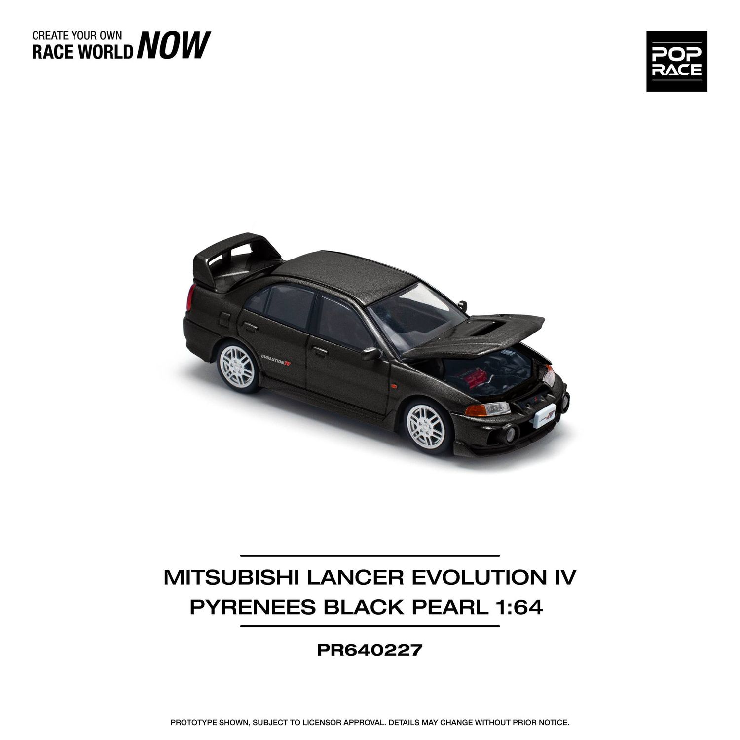 1:64 Pop Race Limited - Mitsubishi Lancer Evolution IV, pyrenees black pearl