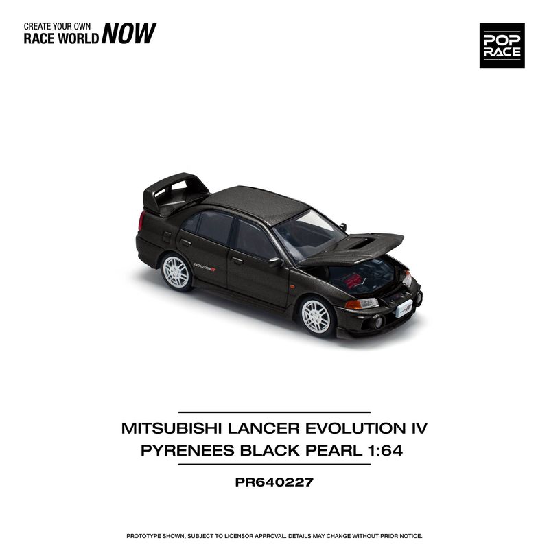 1:64 Pop Race Limited - Mitsubishi Lancer Evolution IV, pyrenees black pearl 1:64 Pop Race Limited - Mitsubishi Lancer Evolution IV, pyrenees black pearl
