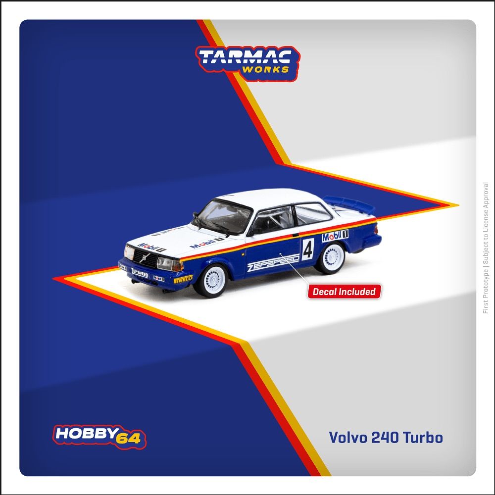 1:64 Tarmac - 1987 Volvo 240 Turbo #4 Winner Per Gunnar Andersson Malaysian Group A Championship