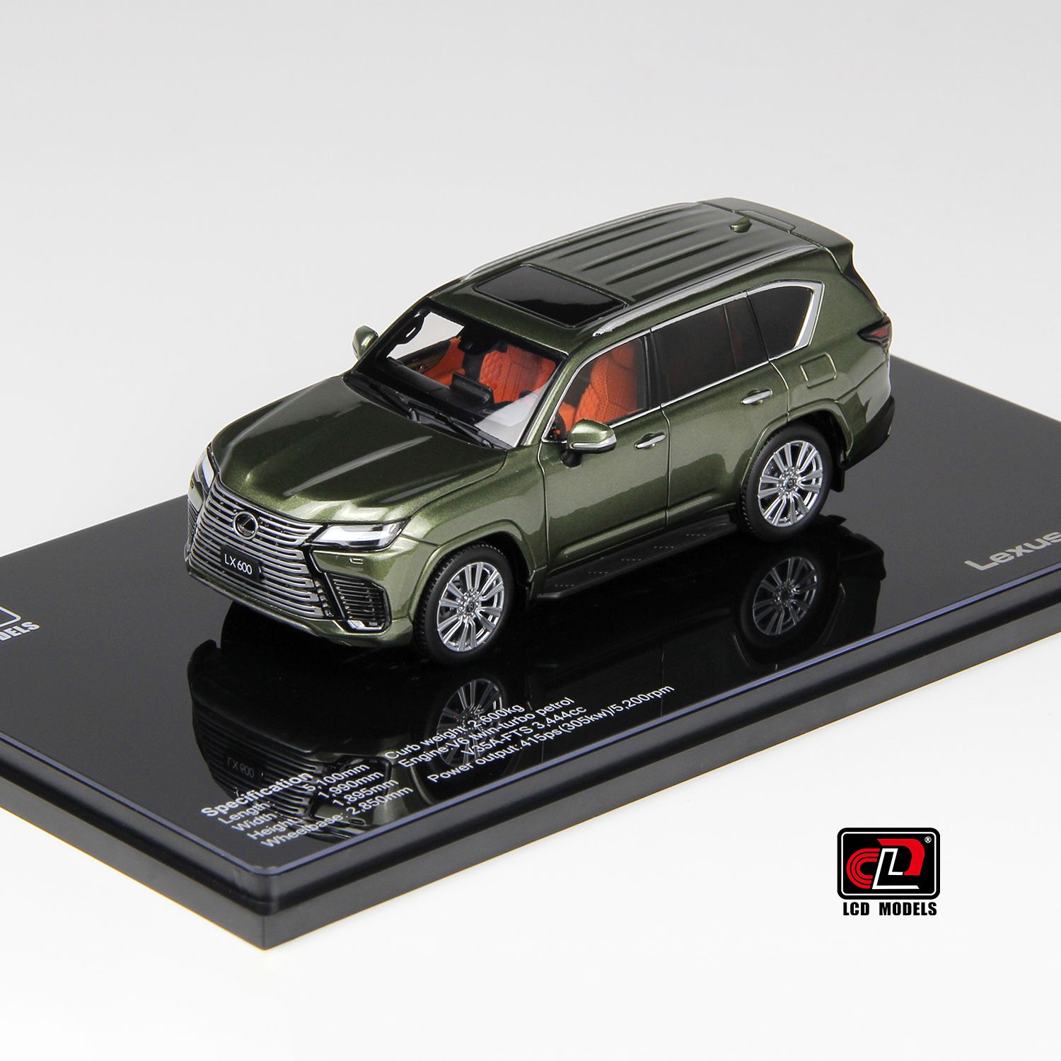 1:43 LCD Models - 2024 Lexus LX600 Nori Green