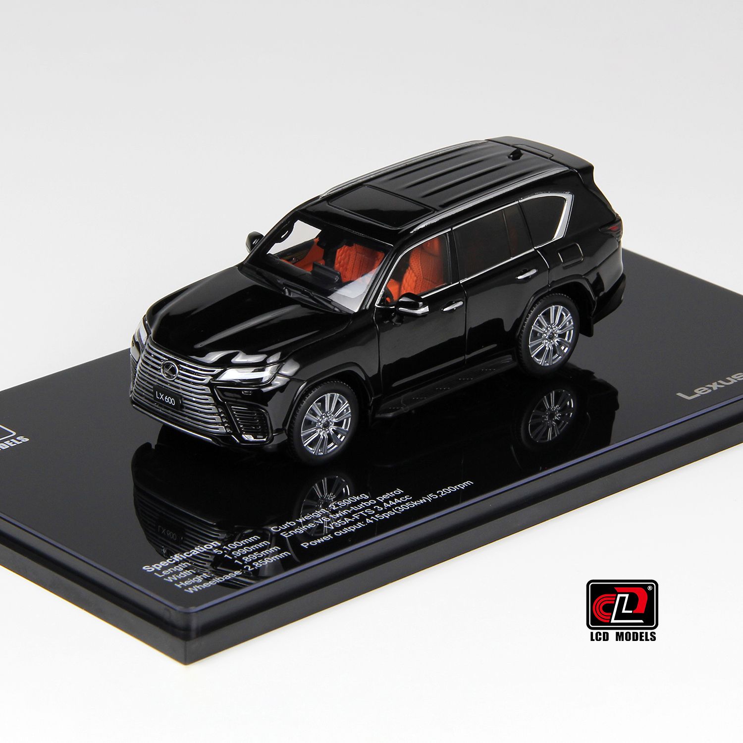 1:43 LCD Models - 2024 Lexus LX600 Black
