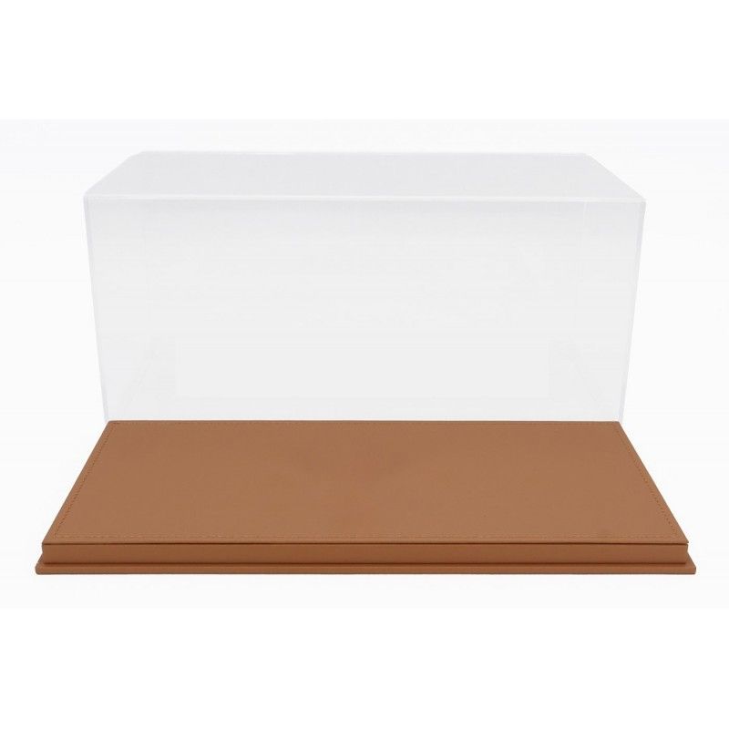 1:12 Vitrinen - Luxbox - Kunstleder Beige (LxBxH 45,8x25,1x20,6cm) (Innenhöhe 18,5cm)