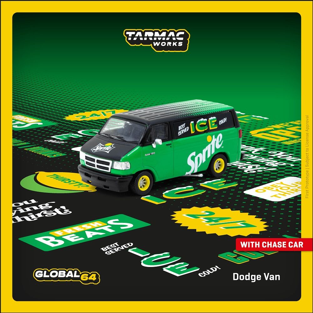 1:64 Tarmac - Dodge Van *Sprite Delivery Van*