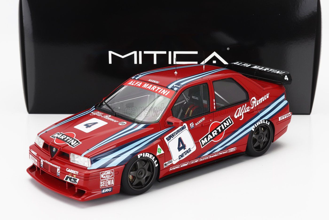 1:18 Mitica Resin - Alfa Romeo 155 GTA D2 Superturismo Martini #4 Winner Monza Race-1 1992 Alessandro Nannini