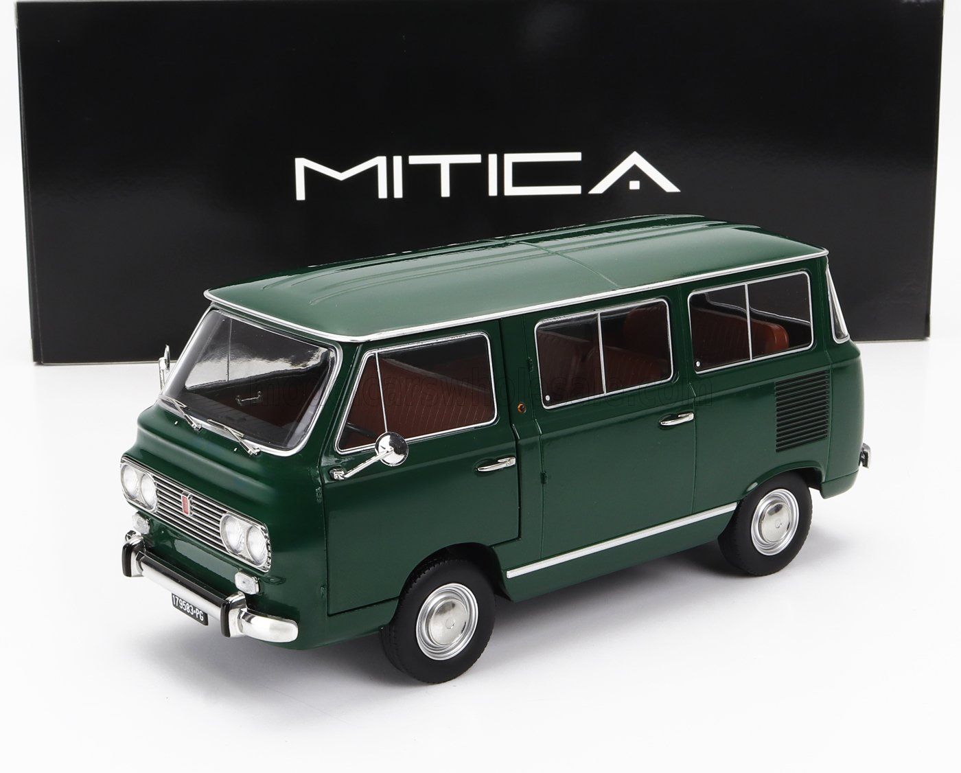 1:18 Mitica Diecast - 1970 Fiat 850 Familiare Serie 2 Verde Oliva Green 323