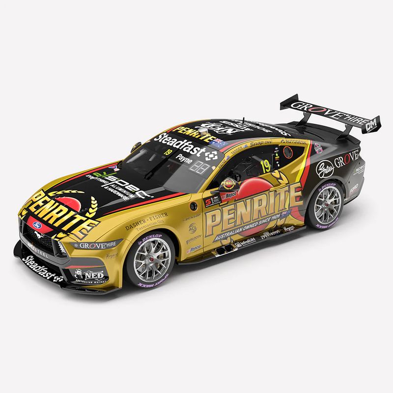 1:43 Authentic Collectables - Penrite Racing #19 Ford Mustang GT - 2024 Repco Bathurst 1000 Gold Livery - Drivers: Matthew Payne / Garth Tander