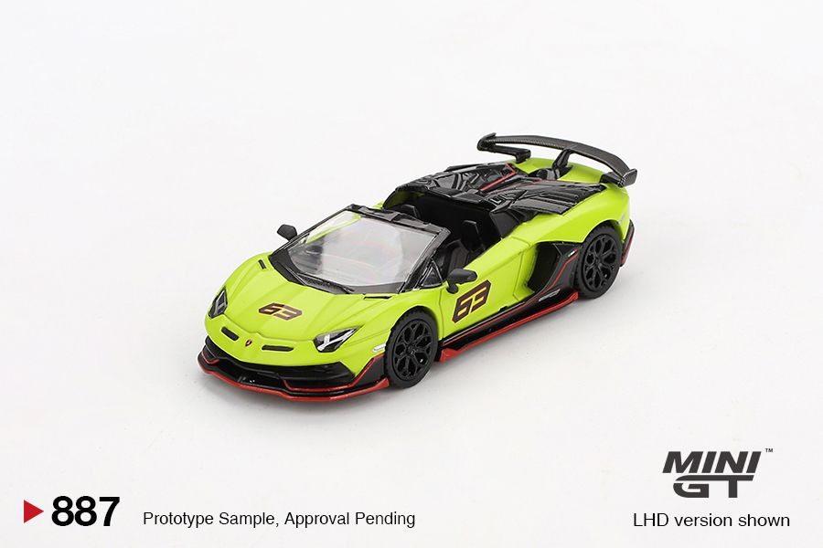 1:64 Mini GT - 2022 Lamborghini Aventador SVJ 63 Roadster Verde Shock