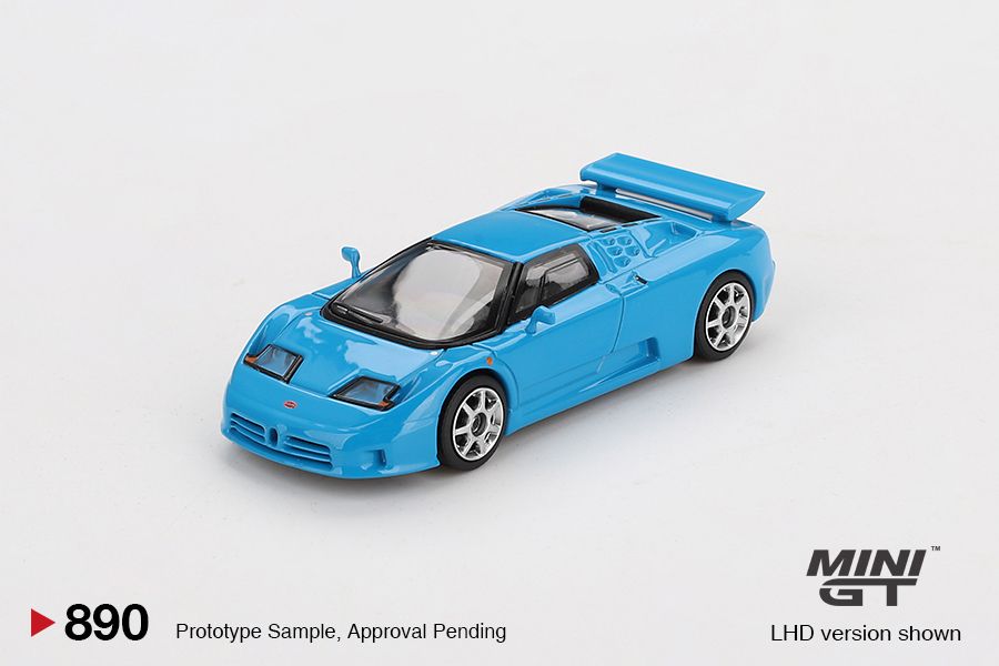 1:64 Mini GT - 1995 Bugatti EB110 Super Sport, blue bugatti