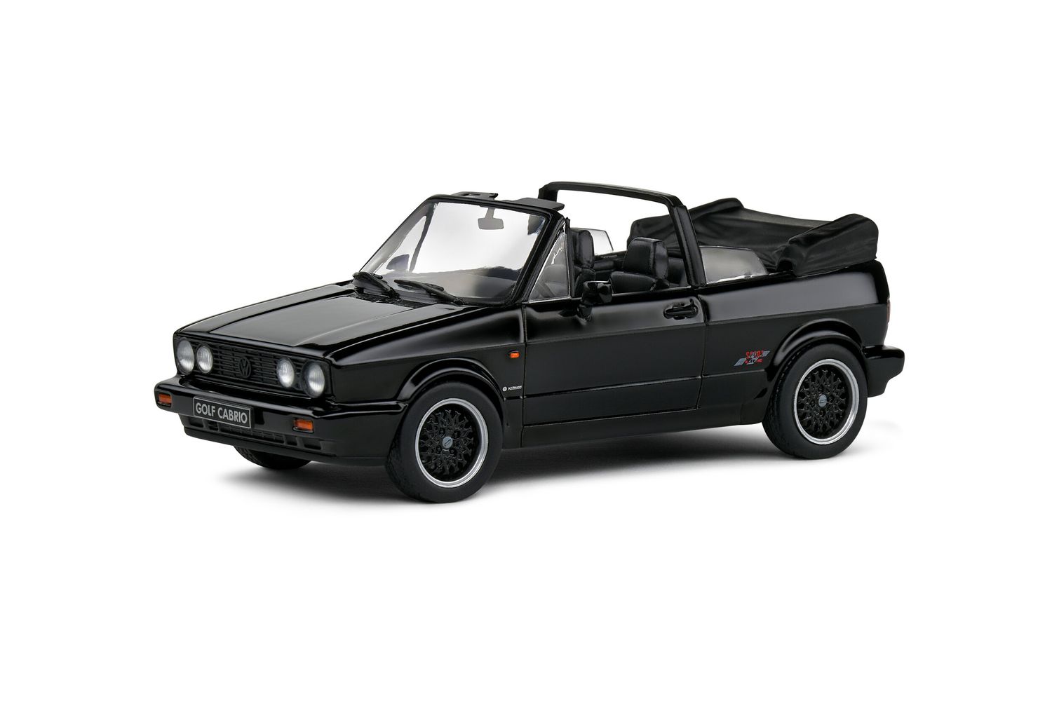 1:43 Solido - VOLKSWAGEN GOLF MKI CONVERTIBLE SPORTLINE BLACK 1992