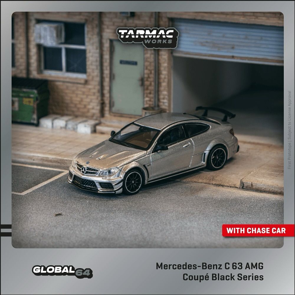 1:64 Tarmac - Mercedes-Benz C 63 AMG Coupe Black Series, silver metallic