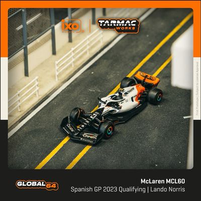 1:64 Tarmac - McLaren MCL60 Lando Norris, Spanish Grand Prix 2023 Qualifying 1:64 Tarmac - McLaren MCL60 Lando Norris, Spanish Grand Prix 2023 Qualifying