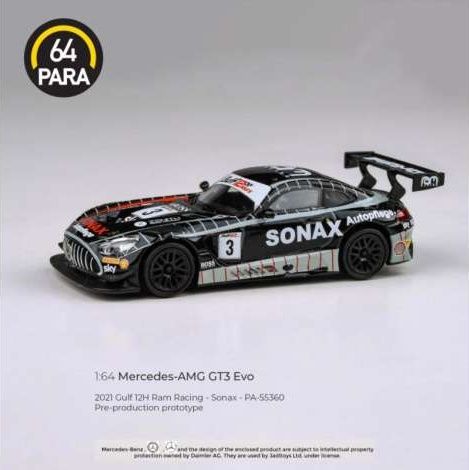 1:64 Para64 - 2021 Mercedes-Benz AMG GT3 Gulf 12h Ram Racing *Sonax* 1:64 Para64 - 2021 Mercedes-Benz AMG GT3 Gulf 12h Ram Racing *Sonax*