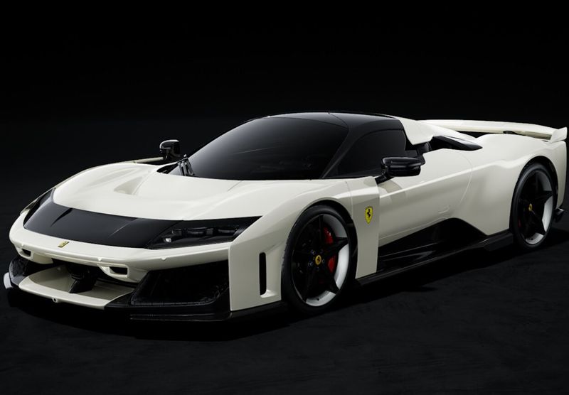 1:18 BBR - Ferrari F80 carbon optional Bianco Italia - bicolor wheels silver and carbon 1:18 BBR - Ferrari F80 carbon optional Bianco Italia - bicolor wheels silver and carbon