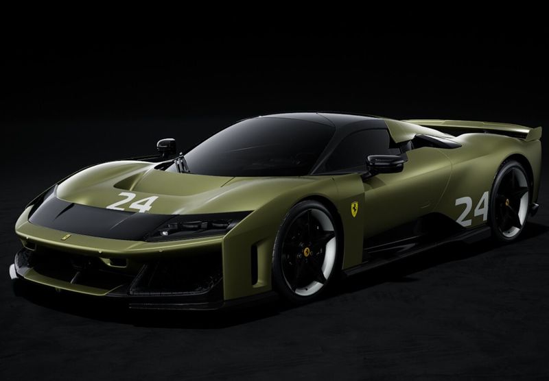 1:18 BBR - Ferrari F80 carbon optional race n. 24 Verde Masoni Opaco - bicolor wheels carbon and silver 1:18 BBR - Ferrari F80 carbon optional race n. 24 Verde Masoni Opaco - bicolor wheels carbon and silver