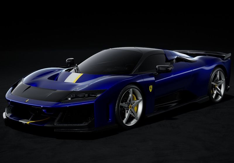 1:18 BBR - Ferrari F80 carbon optional Electric Blue - silver wheels 1:18 BBR - Ferrari F80 carbon optional Electric Blue - silver wheels