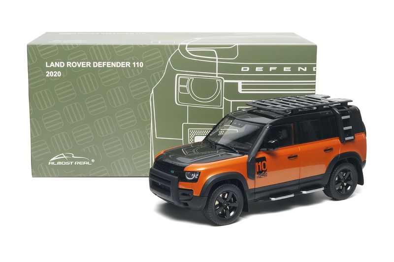 1:18 Almost Real - Land Rover Defender 110 - 2020 - Phoenix Orange / Santorini Black