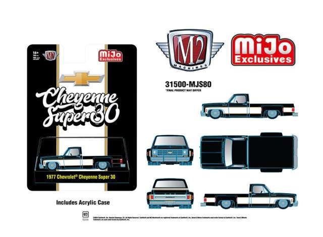 1:64 M2 Machines - 1977 Chevrolet Cheyenne Super 30, black/white