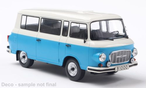 1:24 Whitebox - 1970 Barkas B 1000 Bus hellblau , weiss
