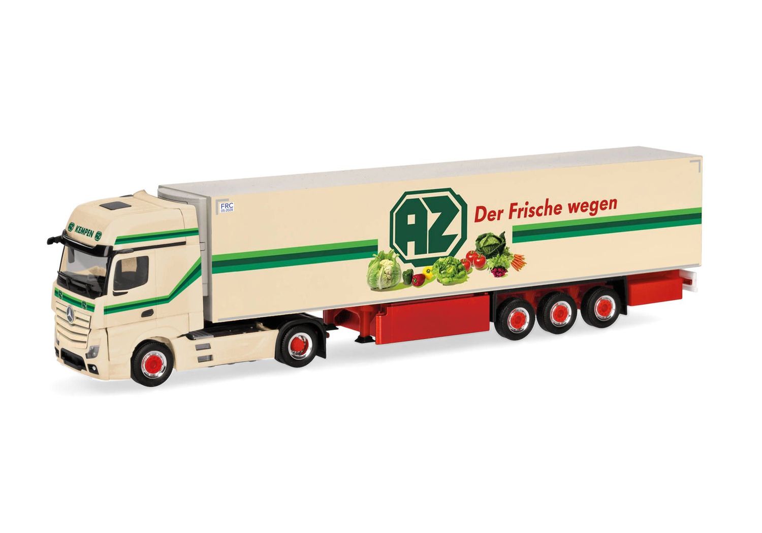 1:87 Herpa - Mercedes-Benz Actros L 18 Gigaspace Kühlkoffer-Sattelzug "AZ Kempen"