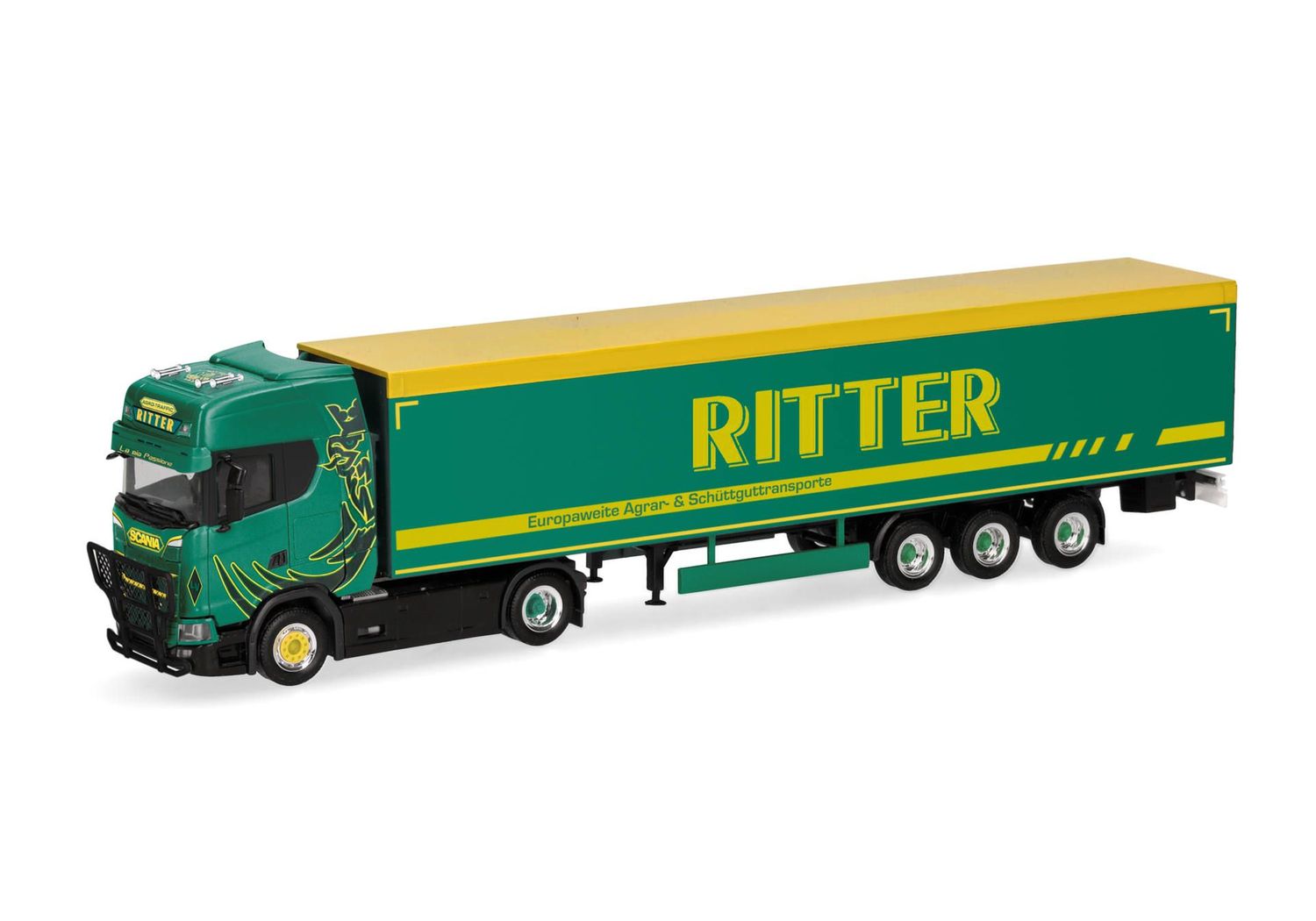 1:87 Herpa - Scania CS 20 HD Schubboden-Sattelzug "Ritter-Trans Illertissen"