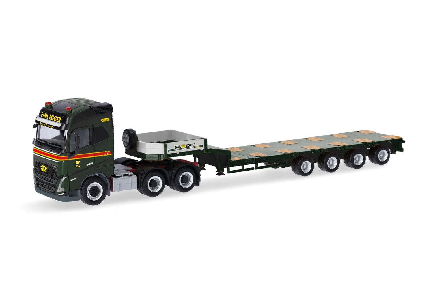 1:87 Herpa - Volvo FH GL 2020 Semitieflade-Sattelzug "Emil Egger"