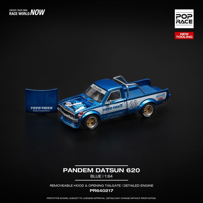 1:64 Pop Race Limited - Pandem Datsun 620, blue 1:64 Pop Race Limited - Pandem Datsun 620, blue