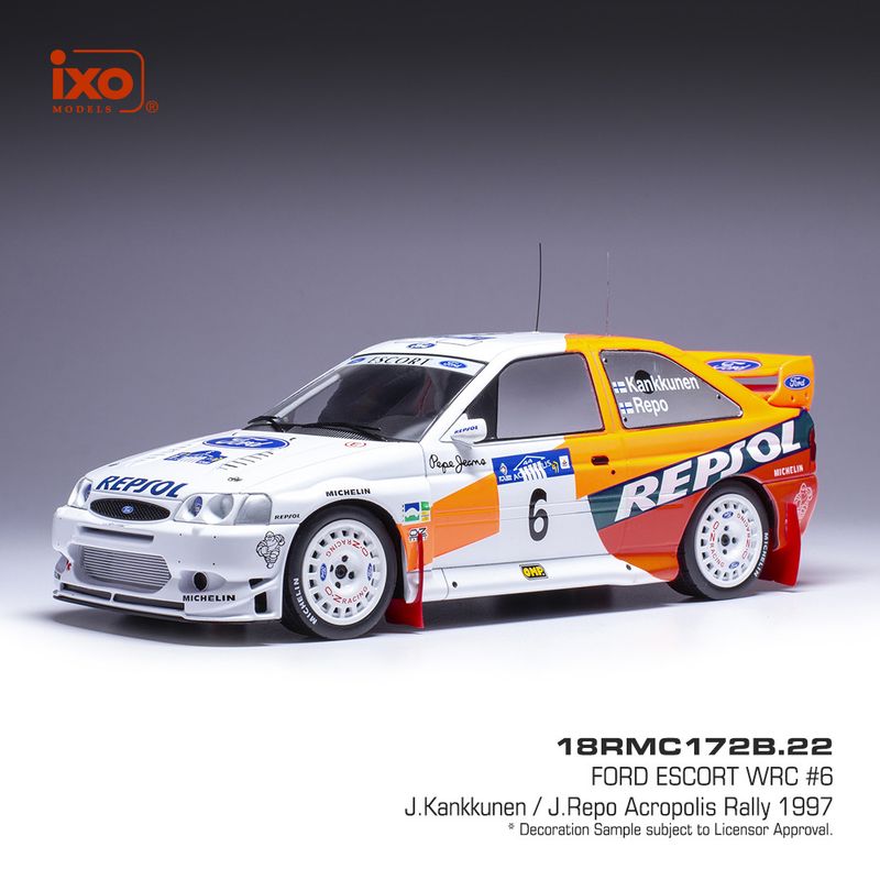 1:18 Ixo - 1997 Ford Escort WRC #6 Akropolis J.Kankkunen J.Repo 1:18 Ixo - 1997 Ford Escort WRC #6 Akropolis J.Kankkunen J.Repo