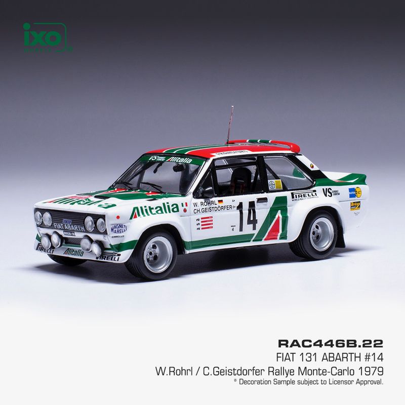 1:43 Ixo - 1979 Fiat 131 Abarth #14 Rally Monte Carlo W.Röhrl C.Geistdörfer 1:43 Ixo - 1979 Fiat 131 Abarth #14 Rally Monte Carlo W.Röhrl C.Geistdörfer