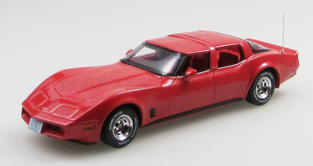1:43 Esval Model - Chevrolet Corvette America 1980 Red