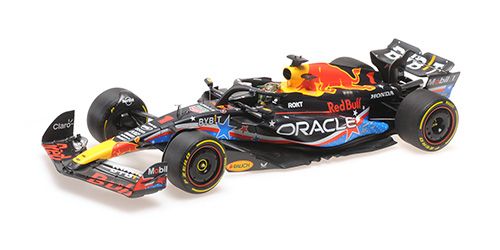1:18 Minichamps - ORACLE RED BULL RACING RB19 – MAX VERSTAPPEN – WINNER AUSTIN GP 2023