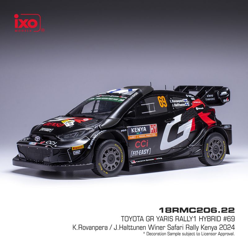 1:18 Ixo - 2024 Toyota Yaris Rally 1 WRC #69 Safari Rallye Kenia K.Rovanperä J.Halttunen 1:18 Ixo - 2024 Toyota Yaris Rally 1 WRC #69 Safari Rallye Kenia K.Rovanperä J.Halttunen