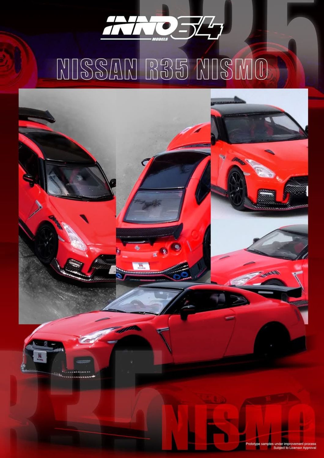 1:64 Inno64 - Nissan GT-R (R35) NISMO, red