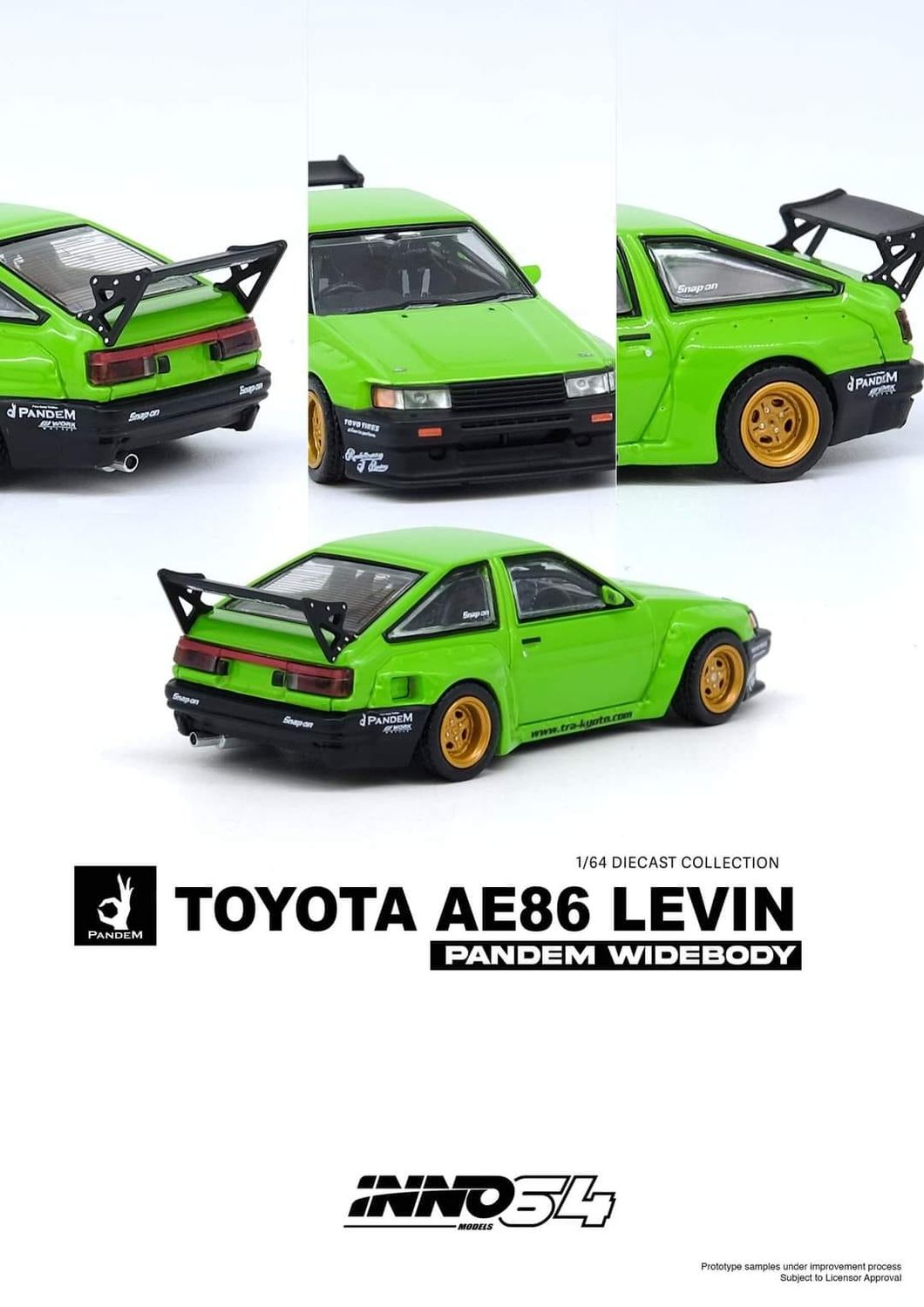 1:64 Inno64 - Toyota AE86 Levin *Pandem Rocket Bunny*, green