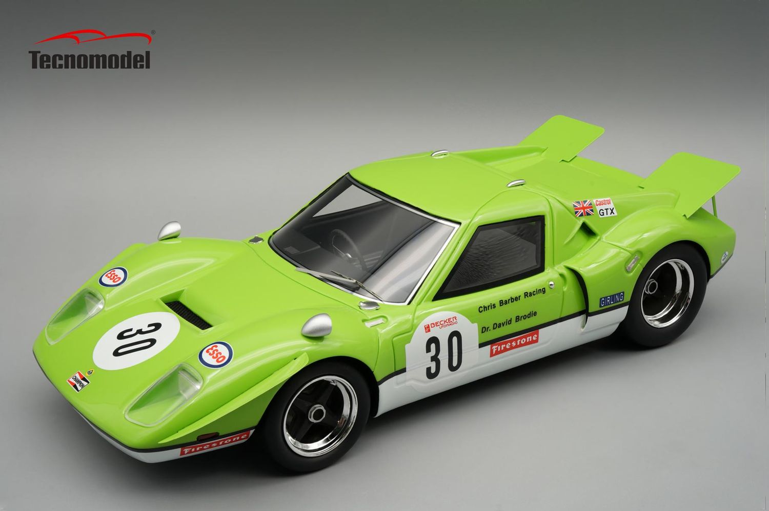 1:18 Tecnomodel - Lotus 62 Team Chros Barber Racing #30 500km Nurburgring 1971 D. Brodie