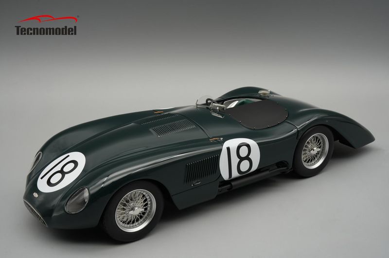 1:18 Tecnomodel - Jaguar C-Type 3.5L S6 Longtail Spider Team Jaguar Cars Ltd. #18 24h Le Mans 1952 T. Rolt - D. Hamilton